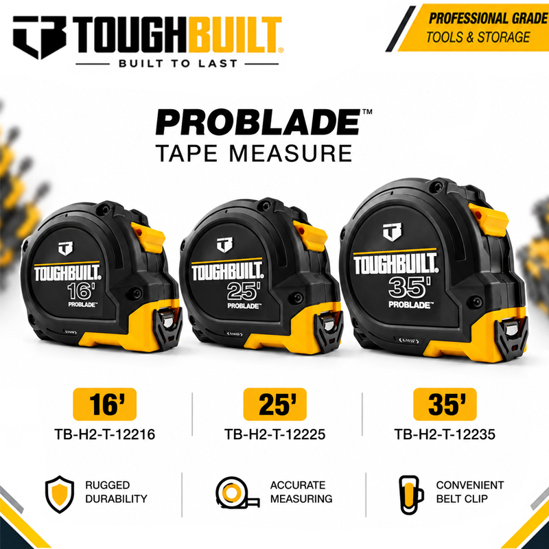 TOUGHBUILT Seri ProBlade 16ft/ - Stanley Tape 25Ft ulasan dan harga